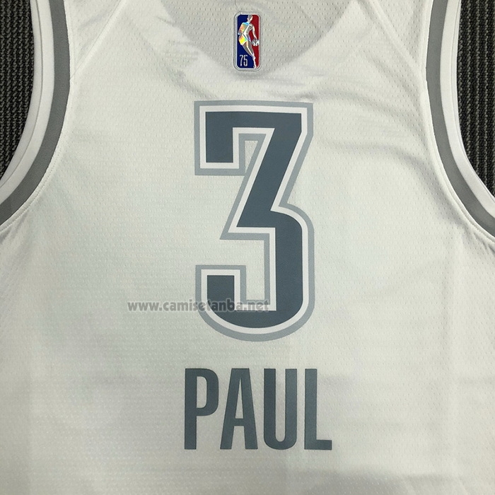 Camiseta Oklahoma City Thunder Chris Paul #3 Ciudad 2021-22 Blanco